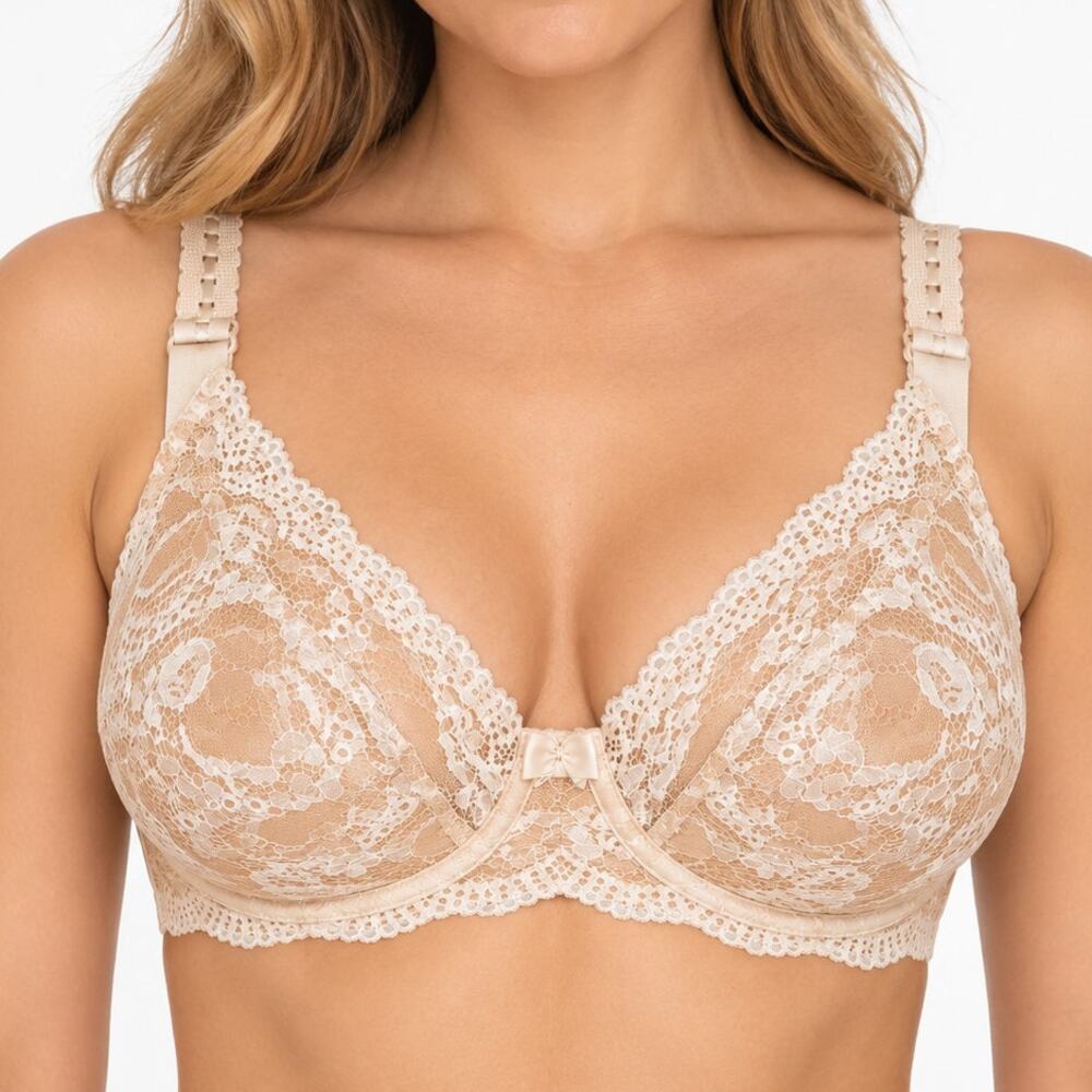 Classique Yellow and White Lace Bralette